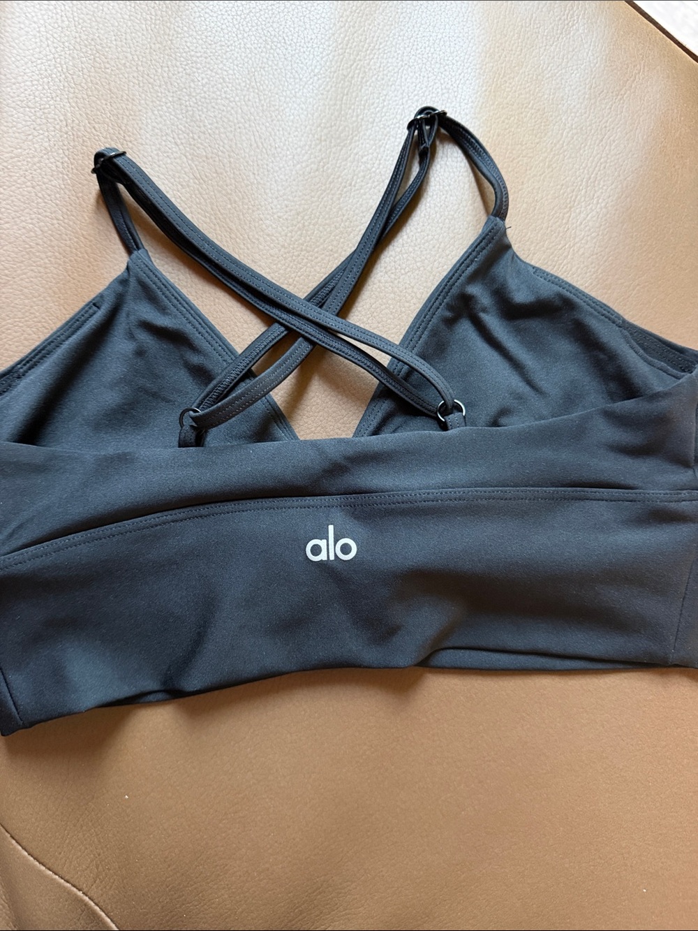Alo Strappy Black Sports Bra